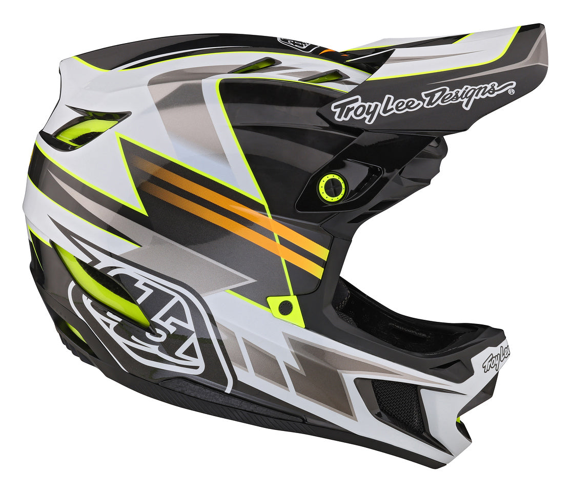 Casco Troy Lee Designs D4 de Carbón Saber Gray